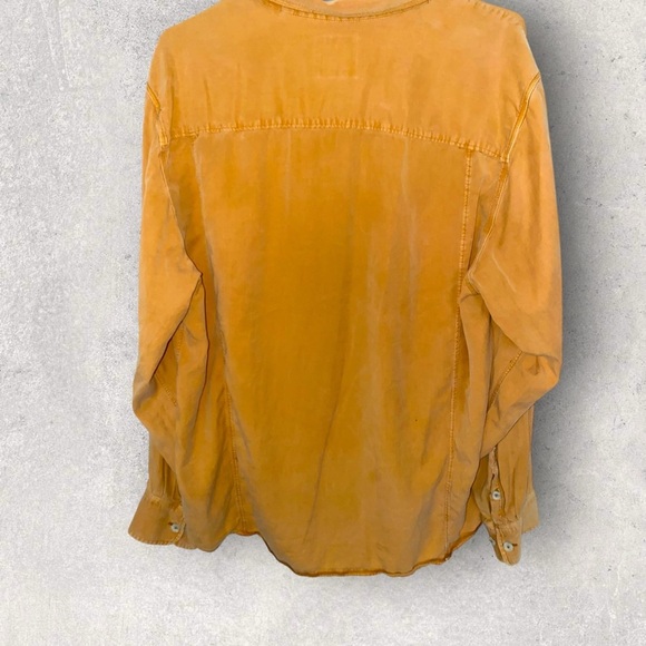 Tommy Bahama Mustard Yellow Distressed Button-Up Shirt - Picture 4 of 6